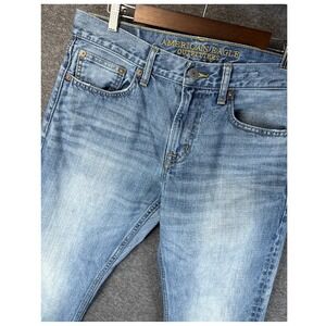 American Eagle Outfitters Mens Slim Straight Light Wash Denim Jeans 32x28 Cowboy